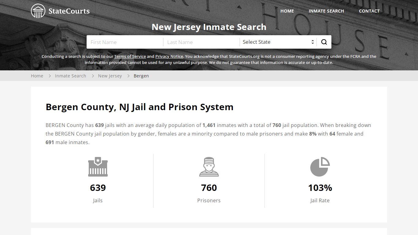 Bergen County, NJ Inmate Search - StateCourts