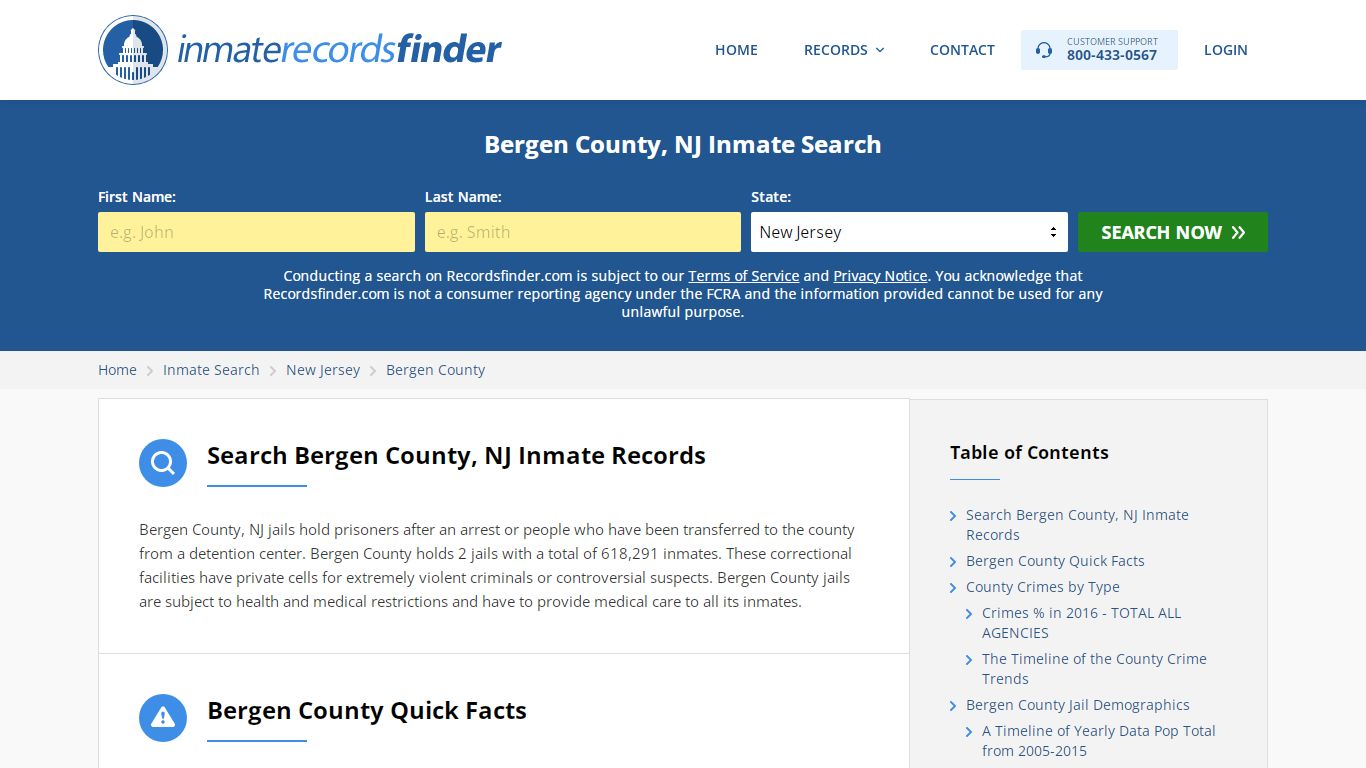 Bergen County, NJ Inmate Lookup & Jail Records Online