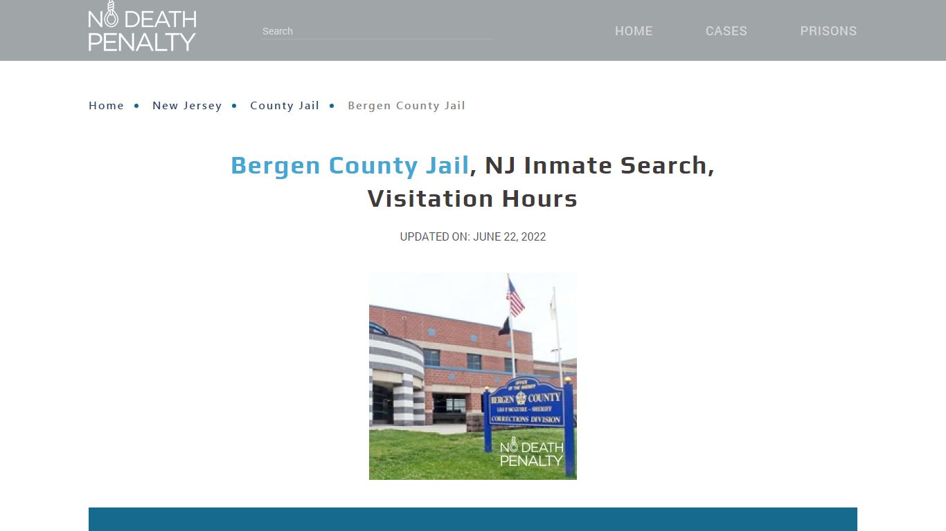 Bergen County Jail, NJ Inmate Search, Visitation Hours